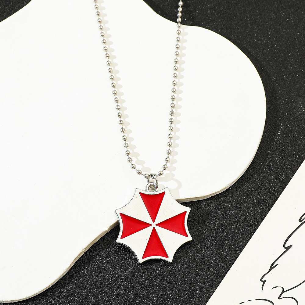 Vintage And Collectible - Collana con Ciondolo Ombrello Rosso Vintage,