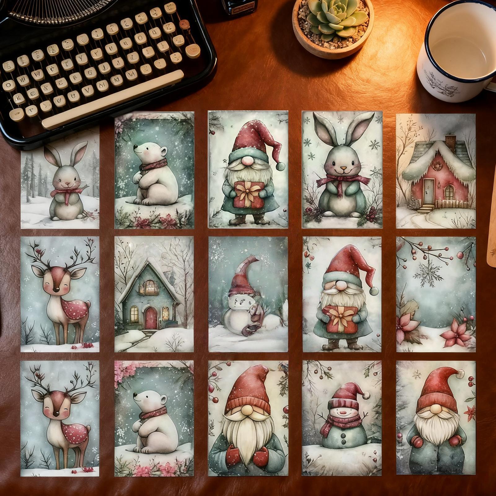 Collectible Vintage Greeting Cards - Biglietto d'auguri di Natale 20 pezzi