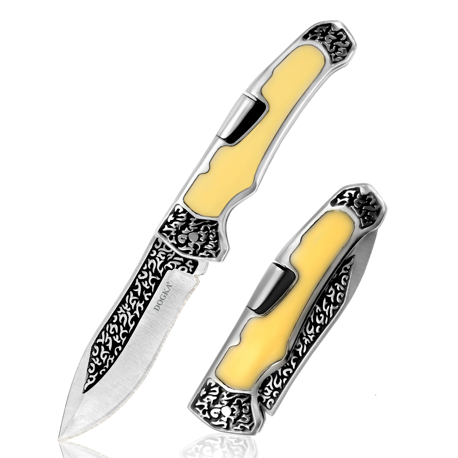 Vintage Collectible Knives - Coltello Tascabile Pieghevole Vintage Inciso con