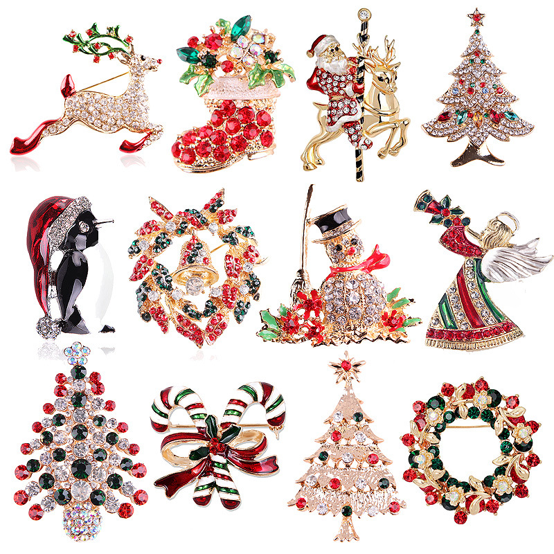 Vintage Collectible Clothing - Collezione di Spille Natalizie Vintage con