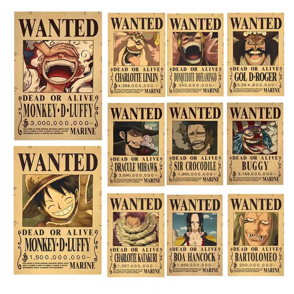 Vintage Collectibles Toys - Poster Anime One Piece con Borse