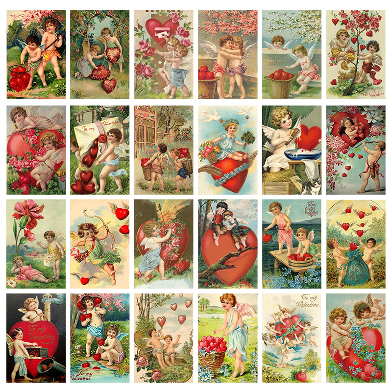 Collectible Vintage Greeting Cards - 12 pezzi san valentino collezione Vintage