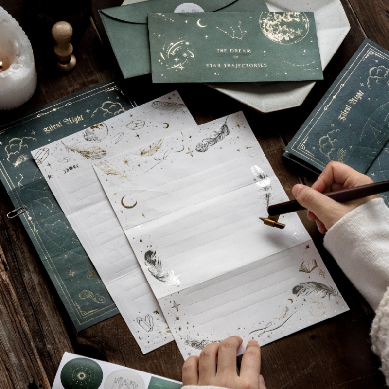 Collectible Vintage Greeting Cards - Collezione di Poesie Luna e Stelle: