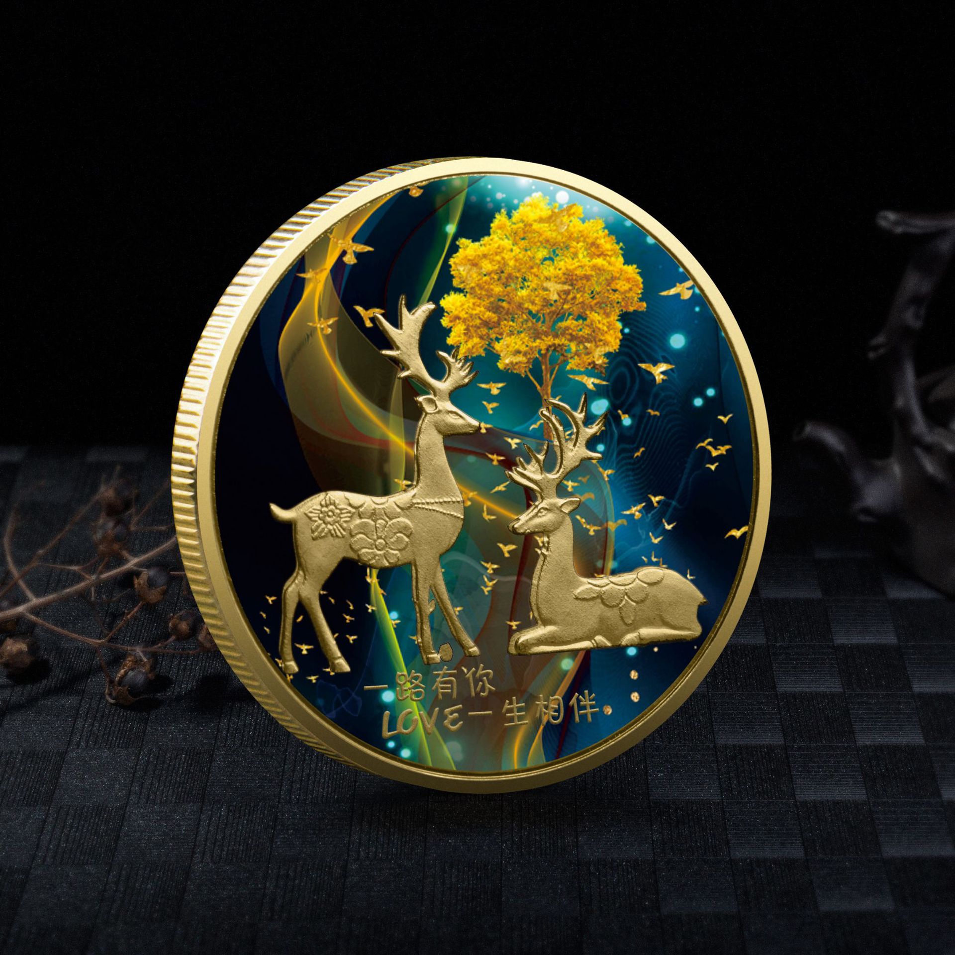 Vintage Collectible Coins - Monete da collezione con cervo Amore