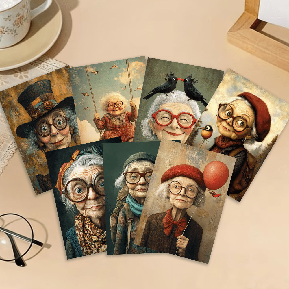 Collectible Vintage Greeting Cards - 32 pezzi, cartoline vintage con simpatici